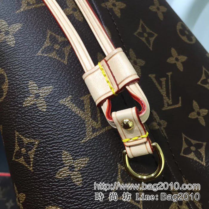 路易威登LV頂級原單M40995老花配紅裏 Neverfull 經典手袋 YDH1310